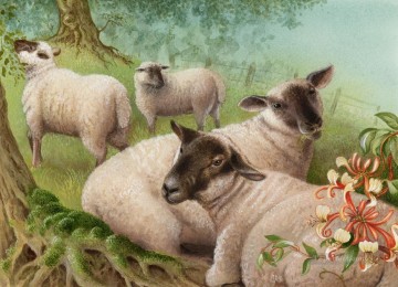 羊飼い Painting - 羊 15